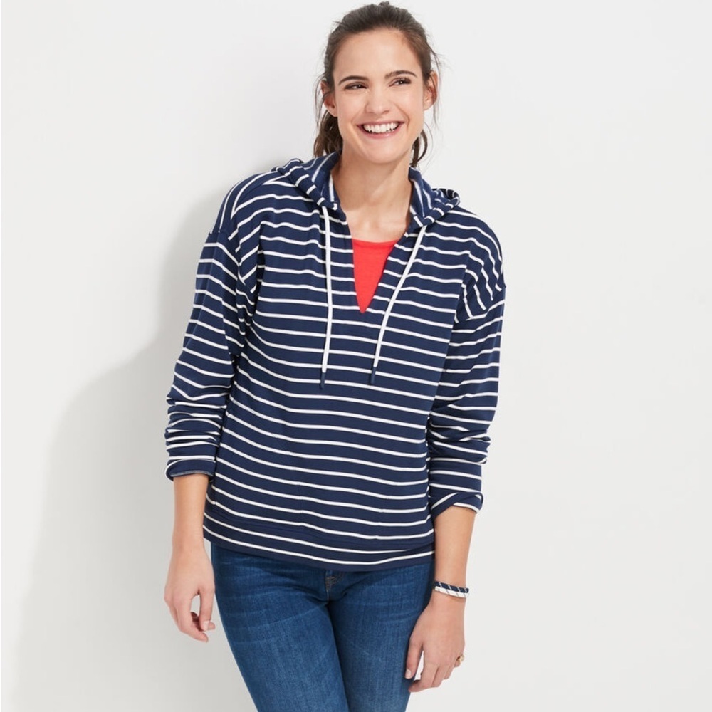 Vineyard Vines Dreamcloth Stripe Hoodie Navy Blue White Women’s Size Large